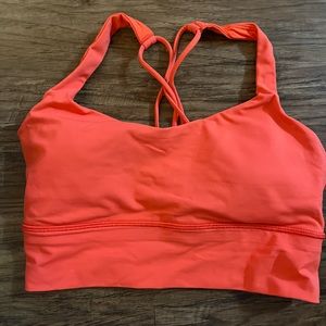 Lululemon orange sports bra, size 6